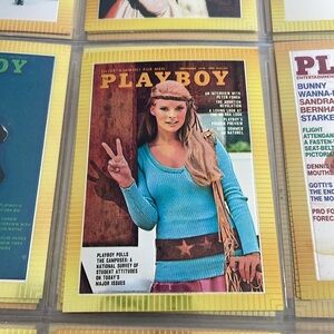 90s Vintage Playboy Chromium Cover Card Collectors Hippie Cover 1995 #37
